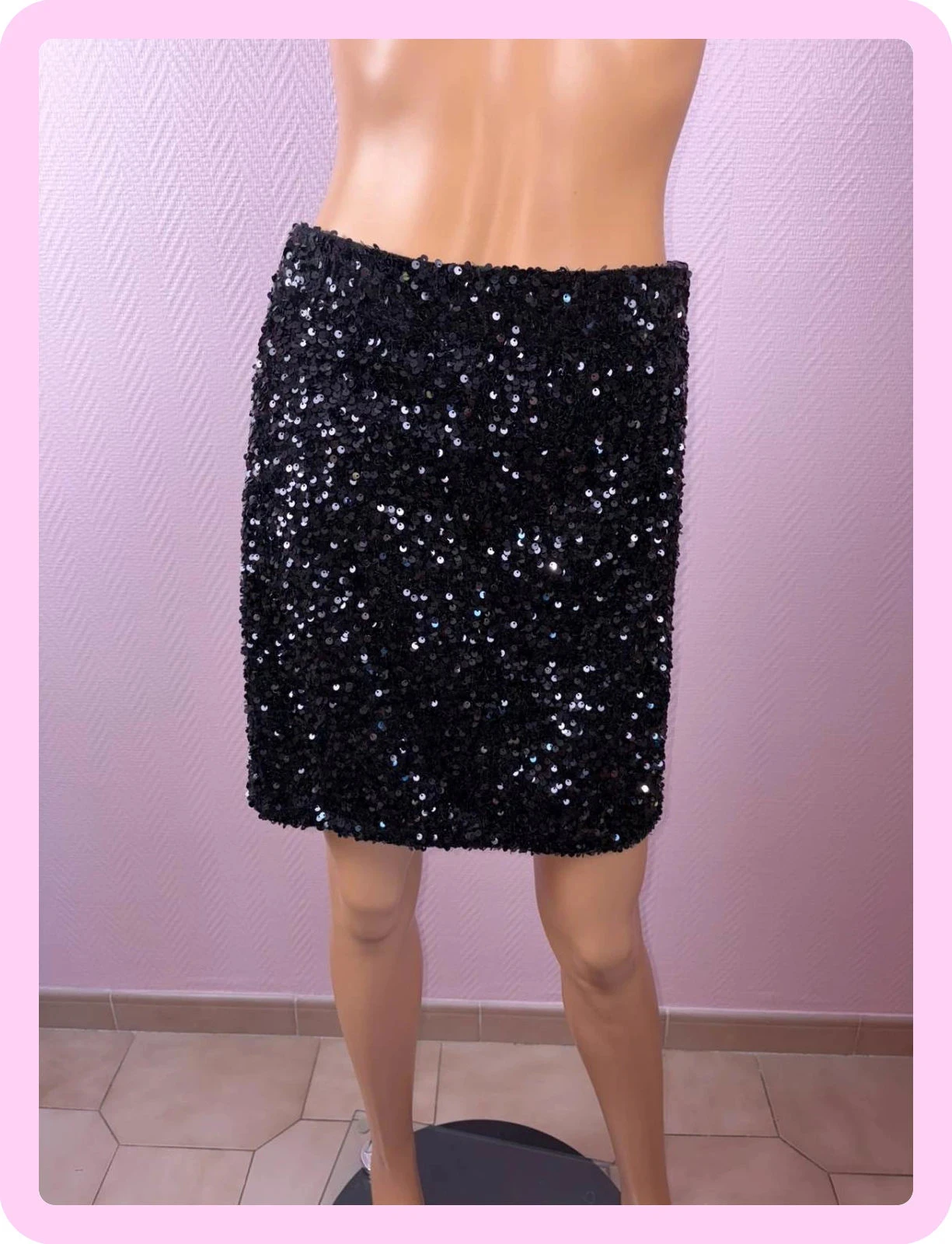 Jupe femme sequin des petits hauts taille 36 – photo 3